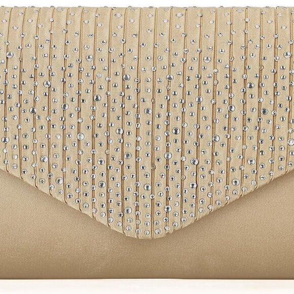 Handbags - Women Evening Bag Crystal Wedding Clutch Purse Rhinestone Envelope Handbag for P
